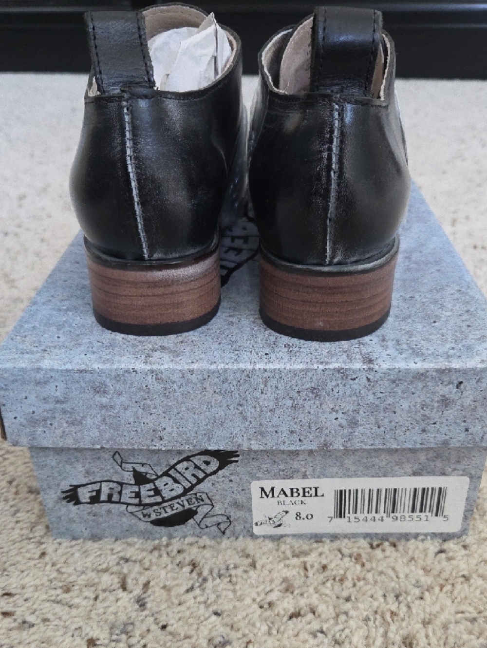 Freebird by Steven | Women’s Mabel Oxfords in Black with Brown Trim, Size 8 - Picture 10 of 10